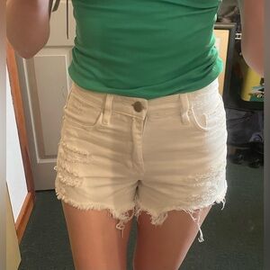 BLANKNYC White Jean Shorts